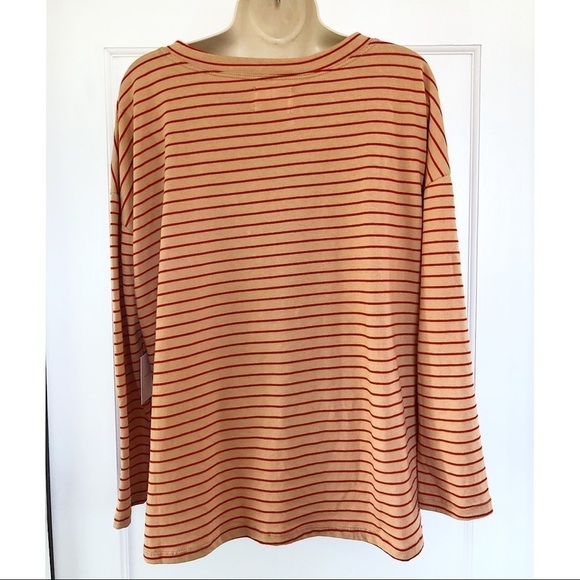 Maison Du Soir White Label Striped Pajama Top NWT - Picture 4 of 9